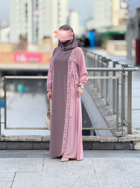 Şevvalnur Ferace Takimi Model  (pembe)1772