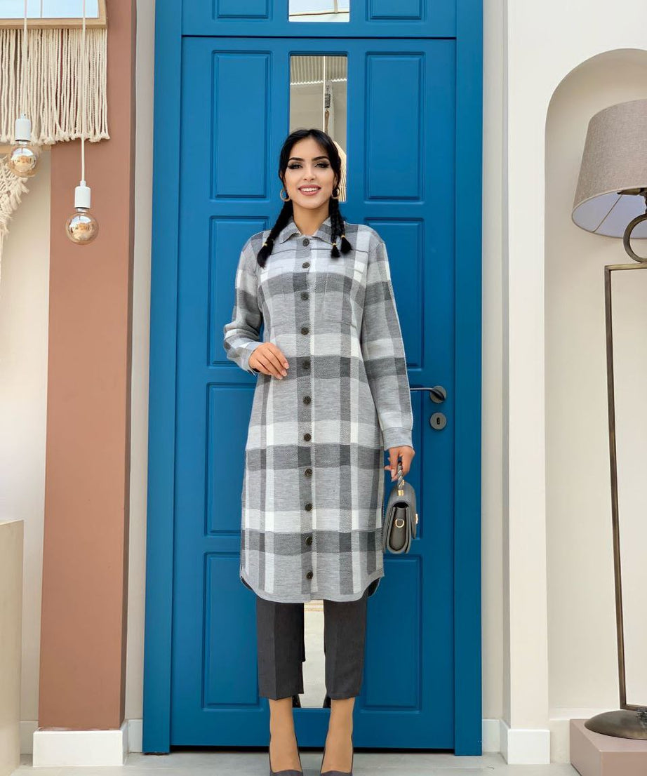 3 Tunik 3043 Kare Triko Tunik