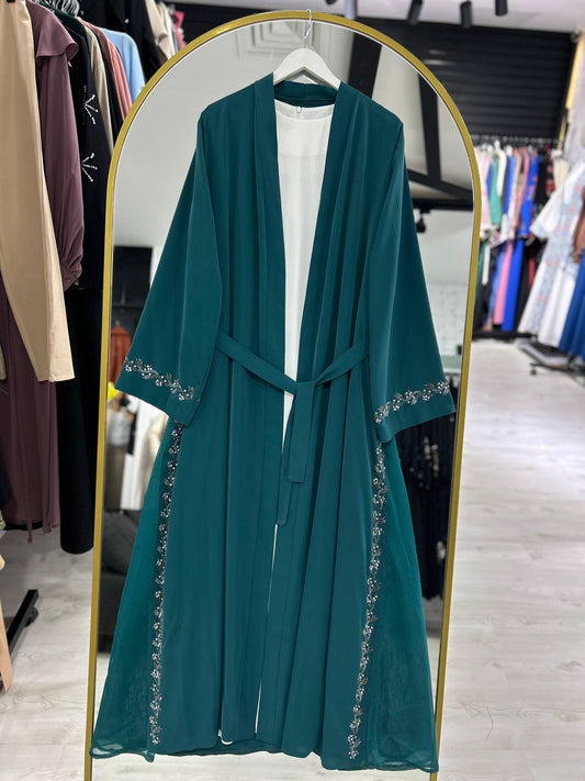 Lilas" Yazlık Resmi Abaya Takımı (Bej)