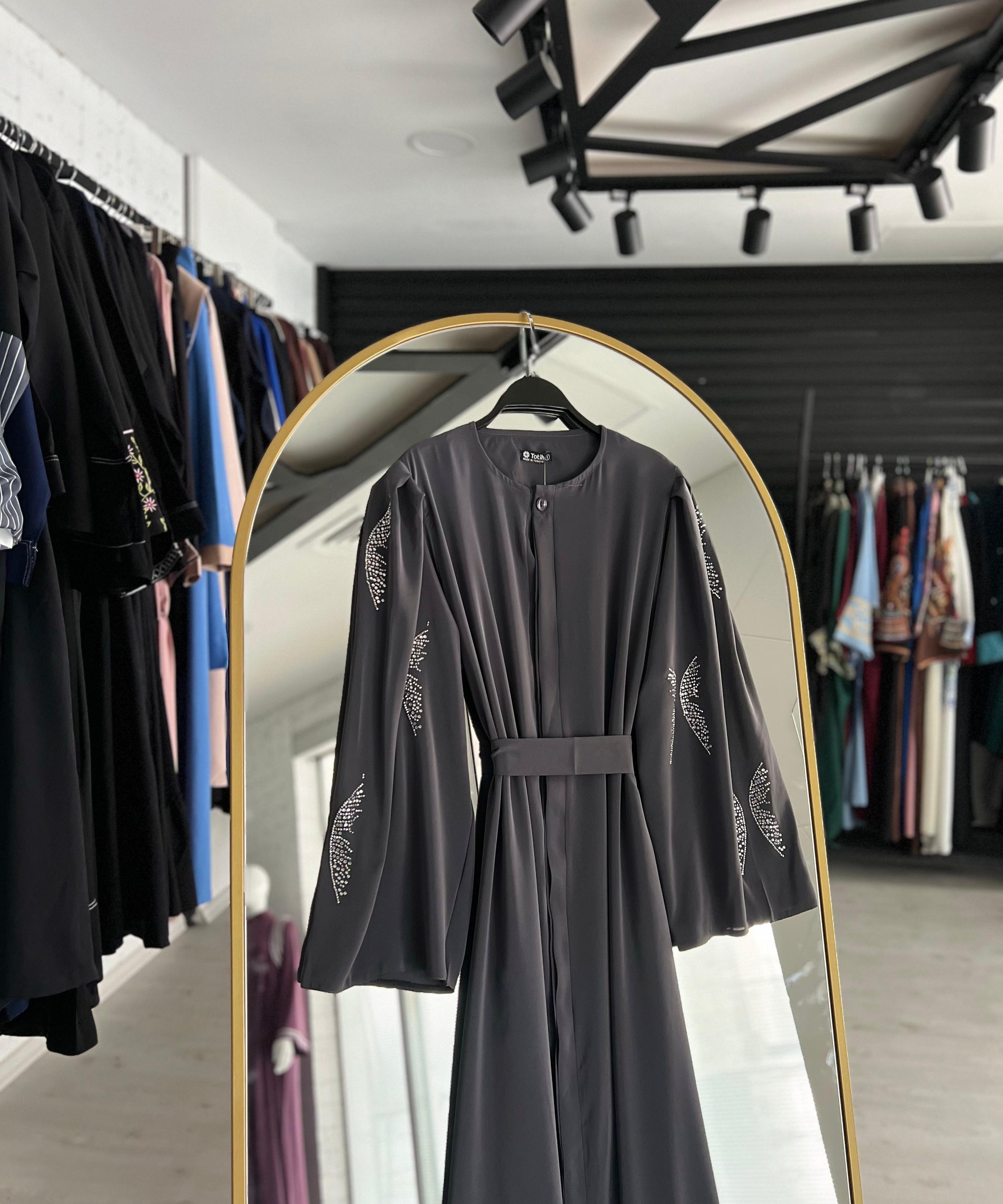 (Gümüş) Kelebek Abaya  Resmi Yaz