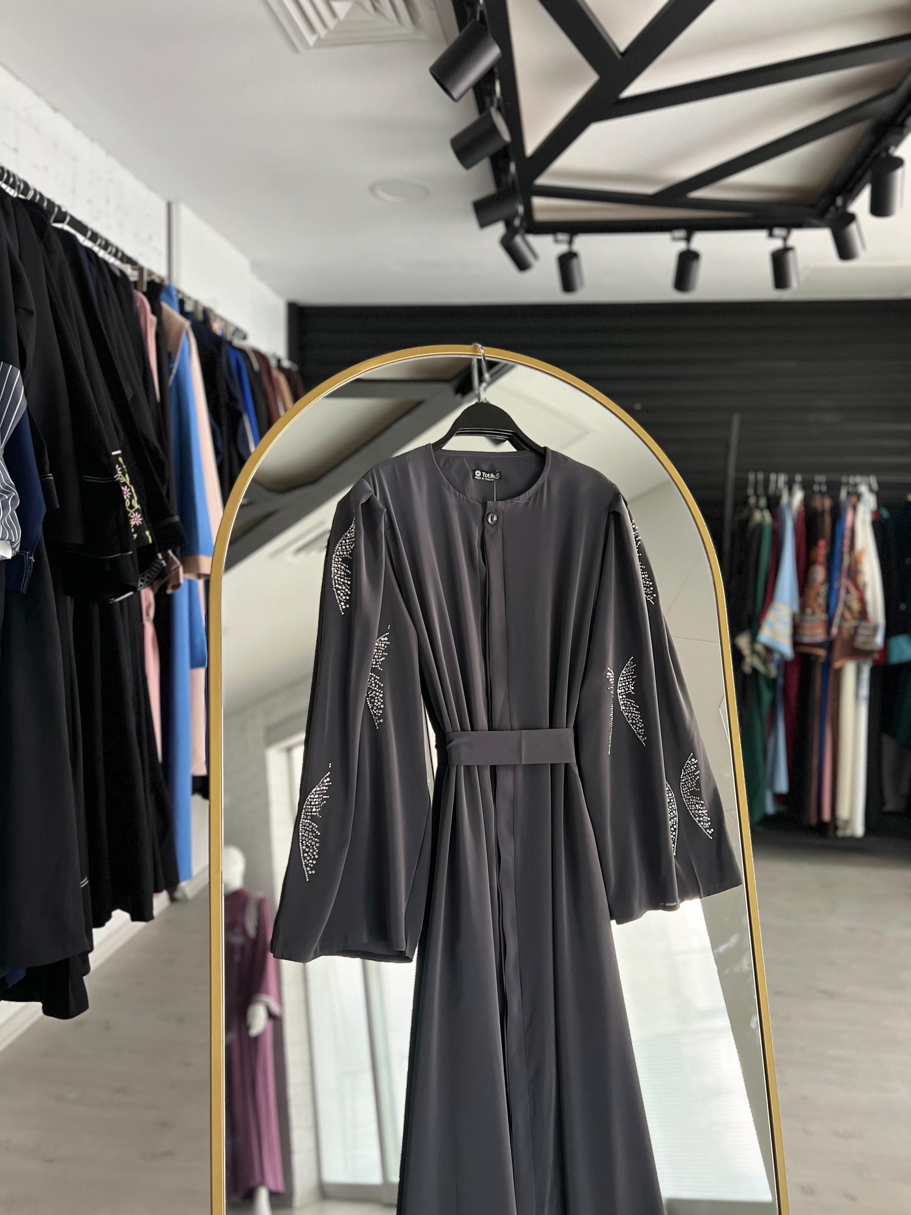 (Gümüş) Kelebek Abaya  Resmi Yaz