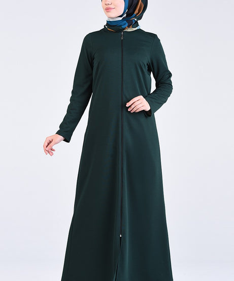 Zümrüt yeşili ferace 3055-02