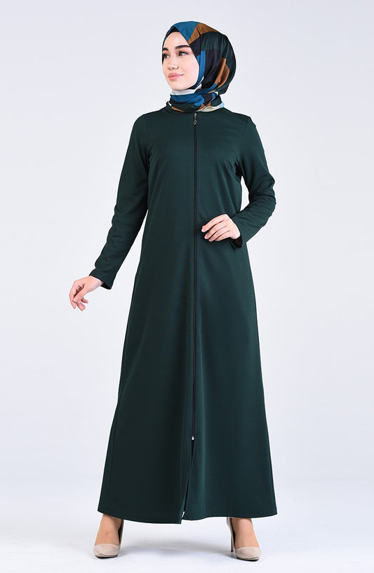 Zümrüt yeşili ferace 3055-02