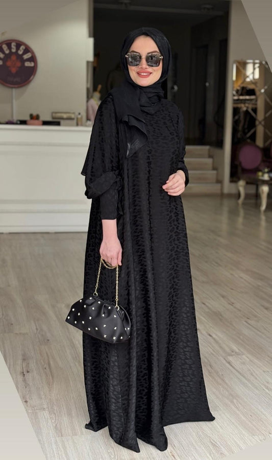 Rana yazlık günlük elbise – Siyah renk