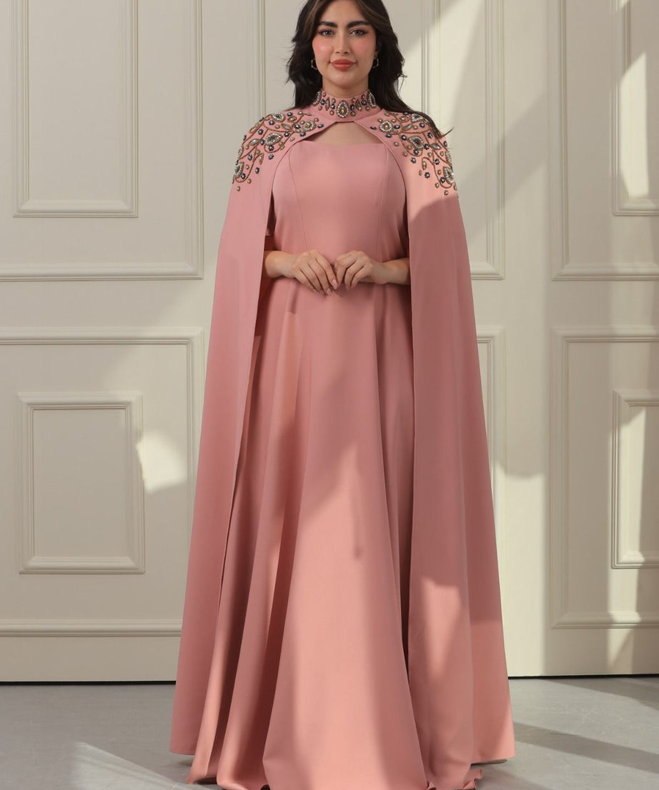 (Pembe) Talin resmi yazlık elbise