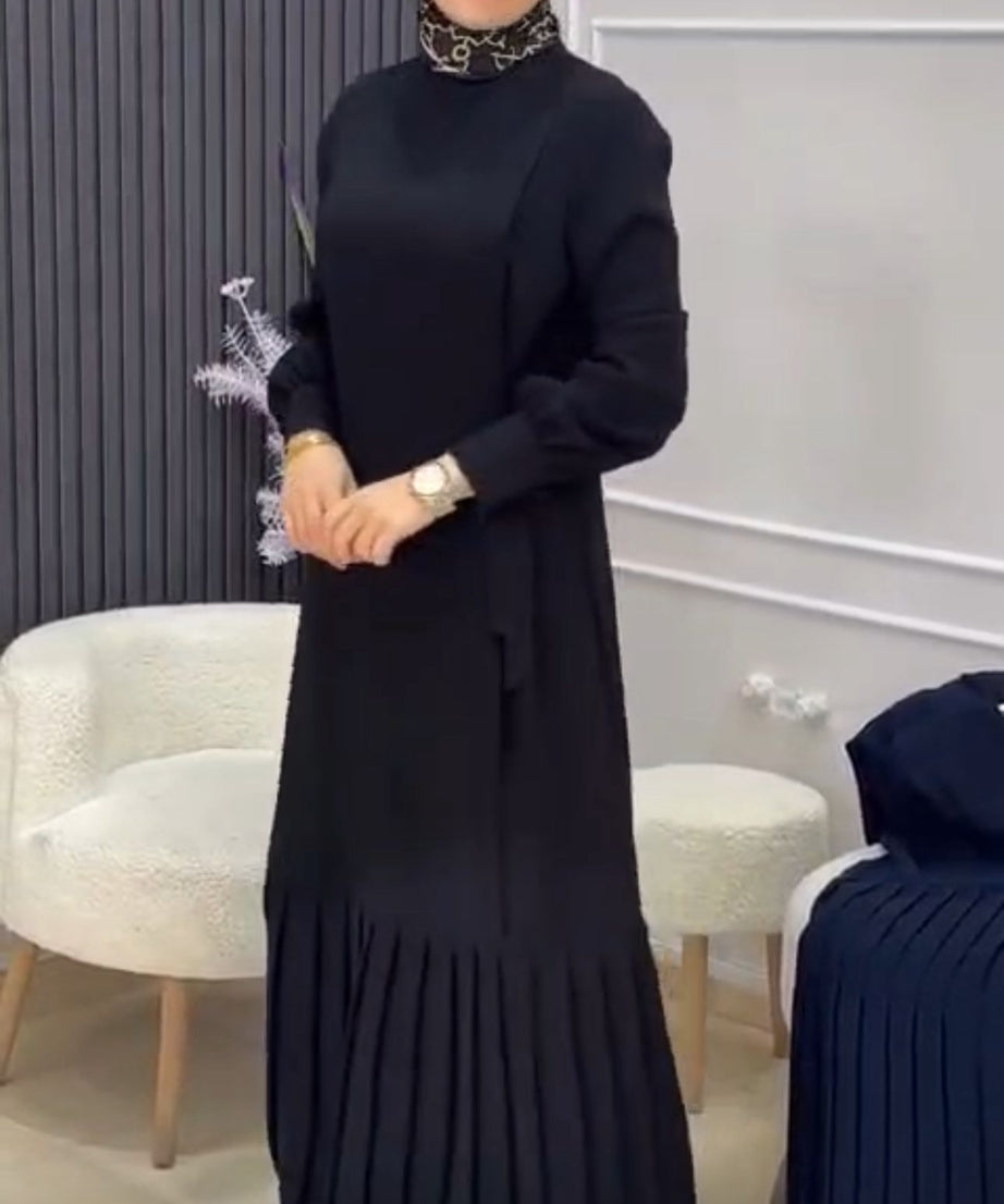 Dima yazlık günlük elbise – Siyah renk