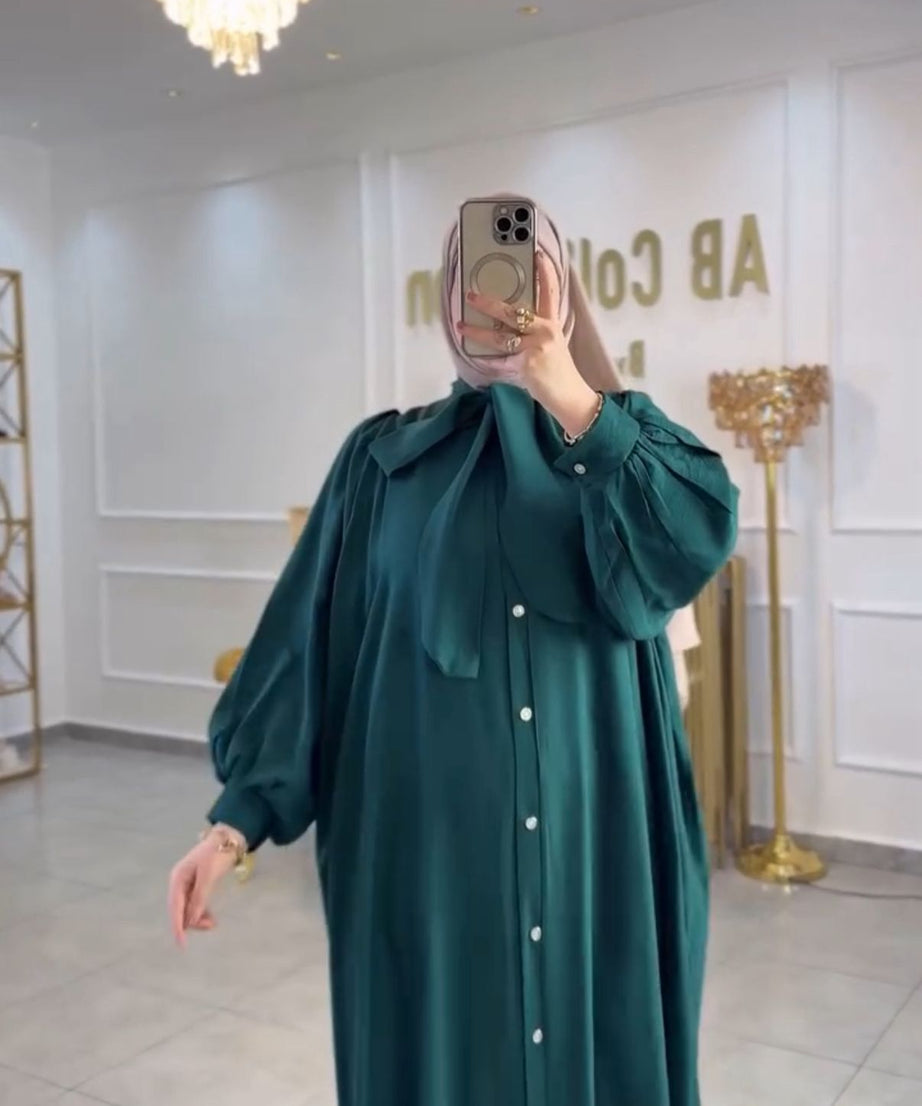 Samia Yazlık Pratik Elbise – Zümrüt Renk